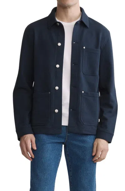Dl1961 Sean Knit Shirt Jacket In Classic Navy