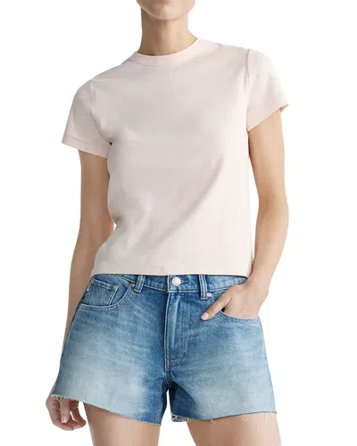 Dl1961 Shrunken Tee In Neutral