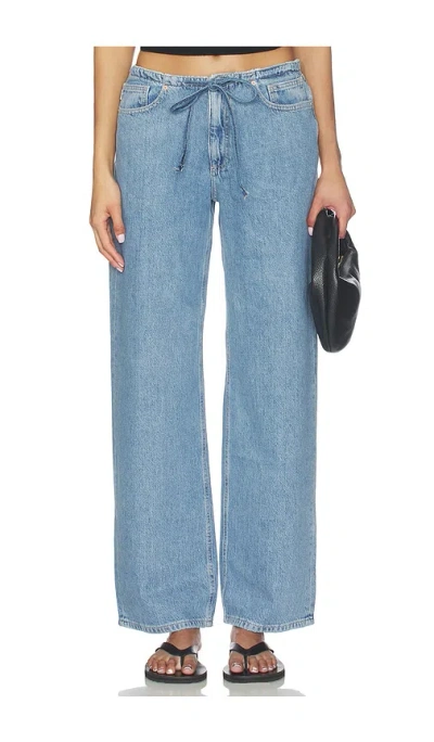 Dl1961 Sienna Aura Low-slung Wide Leg Jeans In Blue