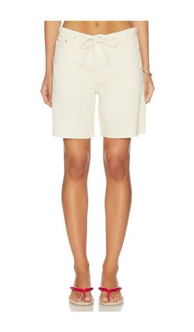 Dl1961 Sienna Aura Relaxed Low Slung Denim Shorts In White