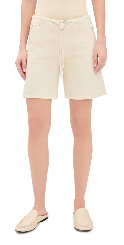 Dl1961 Sienna Low Slung Relaxed Shorts Ecru Aura In White