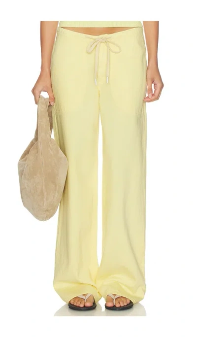 Dl1961 Sienna Low Slung Relaxed Wide Leg Pants In Yellow
