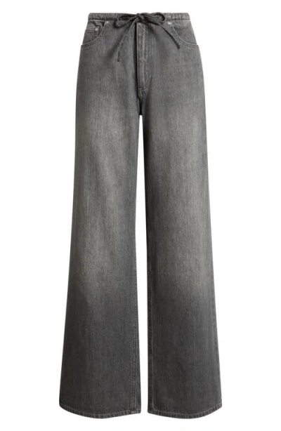 Dl1961 Sienna Low Slung Wide Leg Jeans In Black