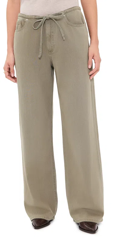 Dl1961 Sienna Low Slung Wide Leg Relax Jeans Clover In Brown