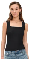 Dl1961 Square Neck Top Black (instasculpt Rib) In Black (instasculpt Rib)