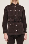 Dl1961 Stretch Cotton Corduroy Utility Jacket In Brown