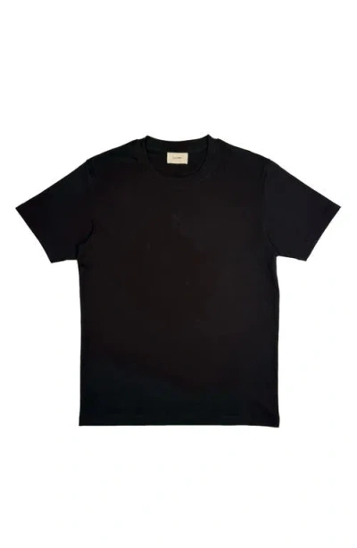 Dl1961 Stretch Cotton Rib Crewneck T-shirt In Black