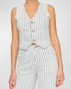 DL1961 STRIPE DENIM VEST