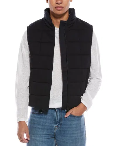Dl1961 Suede-trim Quilted Vest In Black