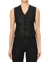 Dl1961 Wax Coated Vest In Black Coat