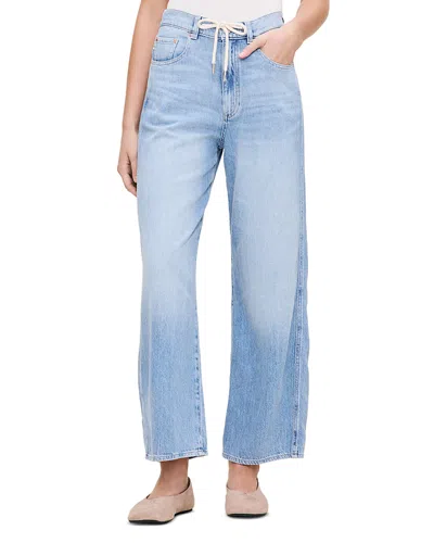 Dl1961 Taylor Aura Relaxed Barrel Ultra High Rise Drawstring Jeans In Beachwave In Blue