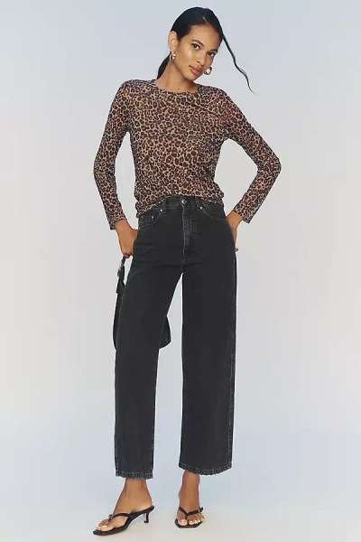 Dl1961 Taylor High-rise Relaxed Barrel Jeans In Black