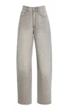 Dl1961 Taylor High-rise Relaxed Barrel-leg Jeans In Grey