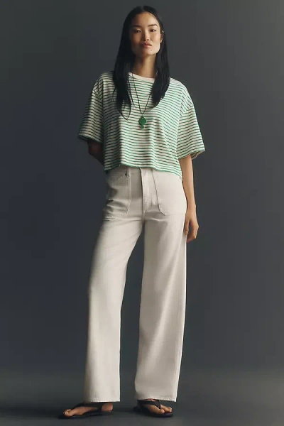 Dl1961 Taylor High-rise Relaxed Barrel Jeans In White