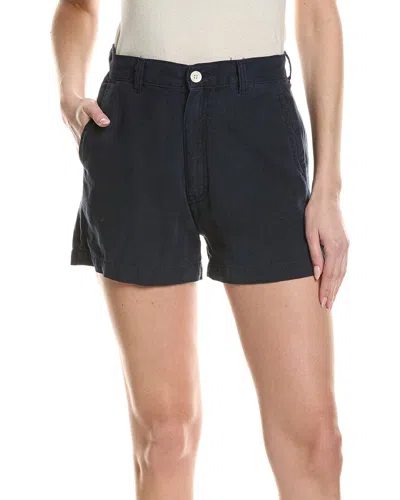 Dl1961 Taylor Linen Bright Navy Linen Short In Blue