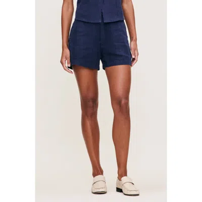 Dl1961 Taylor Linen Shorts In Blue