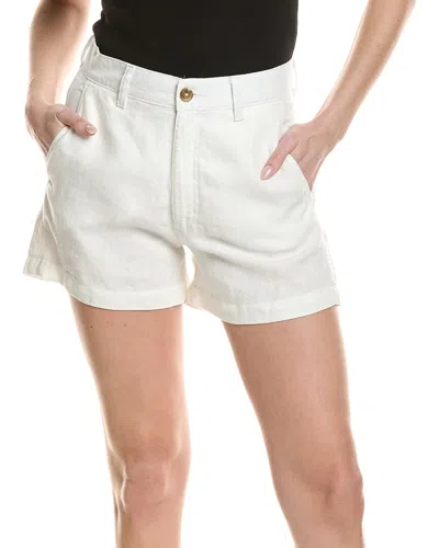 Dl1961 Taylor Linen White Linen Short In Neutral
