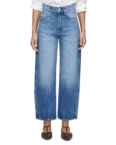 Dl1961 Taylor Relaxed Barrel High Rise Jeans In North Water In Blue