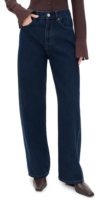 Dl1961 Taylor Relaxed Barrel High Rise Jeans Lake House In Blue