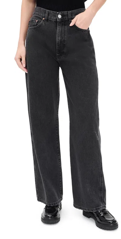 Dl1961 Taylor Relaxed Barrel High Rise Jeans Nightshade In Black
