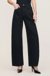 Dl1961 Taylor Relaxed Barrel High Waist Jeans In Black