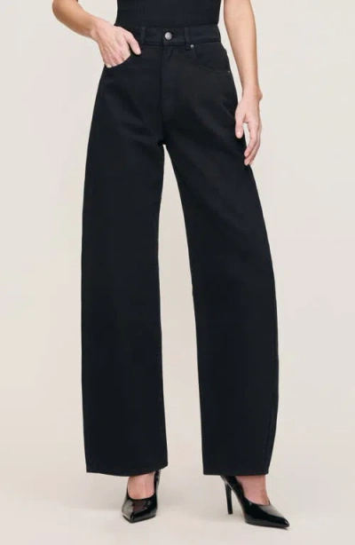 Dl1961 Taylor Relaxed Barrel High Waist Jeans In Black
