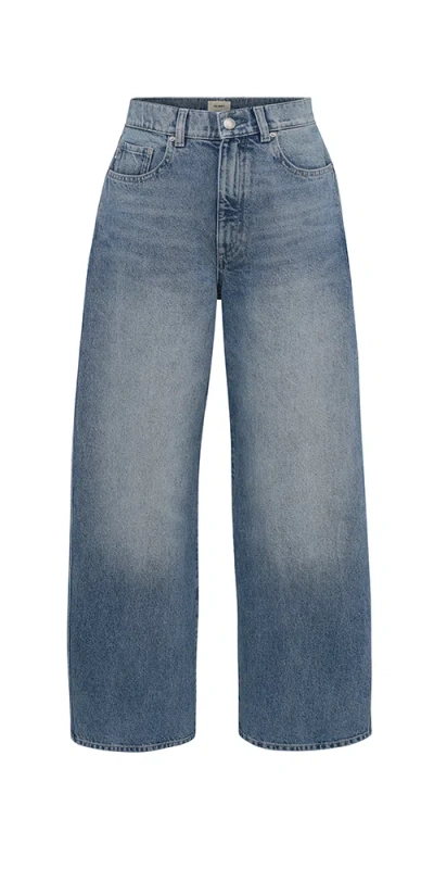 Dl1961 Taylor Relaxed Barrel Ultra High Rise 27" Jeans Salt Lake In Blue