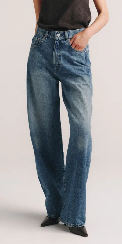 Dl1961 Taylor Relaxed Barrel Ultra High Rise 31" Jeans Endless Sea In Blue