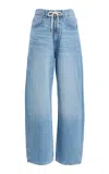 Dl1961 Taylor Relaxed Barrel Ultra High Rise Aura Jeans In Blue