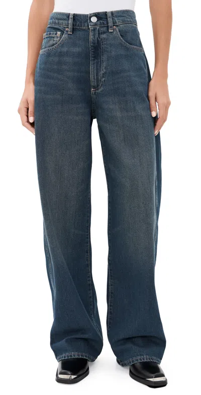 Dl1961 Taylor Relaxed High Rise Barrel Jeans Kensington (highluxe) In Blue