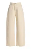 Dl1961 Taylor Rigid Ultra-high Barrel-leg Jeans In White