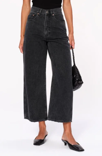 Dl1961 Taylor Ultra High Waist Barrel Crop Jeans In Nightshade Vintage