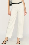 Dl1961 Thea Boyfriend Relaxed Jeans In White Cuff In White Cuffed
