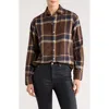 Dl1961 Themla Oversize Plaid Flannel Button-up Shirt In Brown