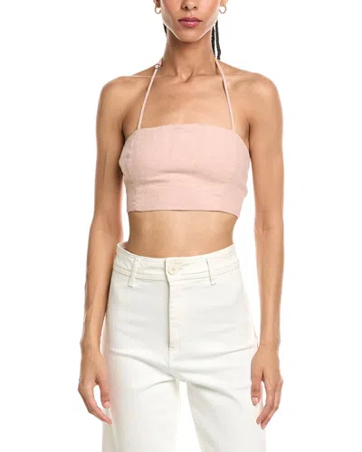 Dl1961 Tie Back Linen Top In Pink