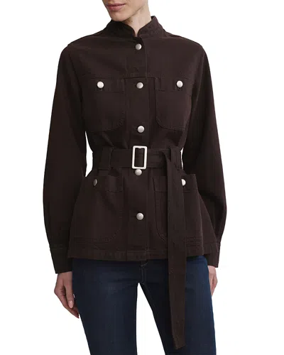 Dl1961 Utility Belted Denim Jacket In Brown