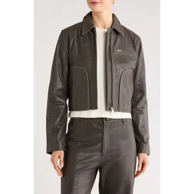 Dl1961 Vika Leather Jacket In Black