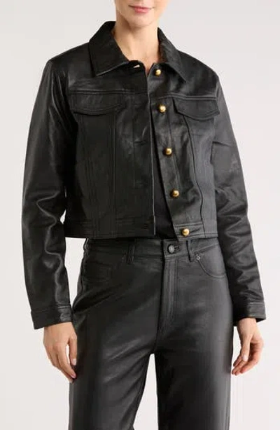 Dl1961 Vika Leather Jacket In Black