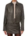 Dl1961 Vika Leather Moto Jacket In Dark Wash