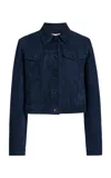 Dl1961 Vika Suede Jacket In Blue
