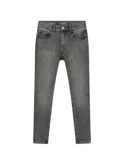 Dl1961 Kids' Washed Skinny Jeans In Black
