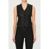 Dl1961 Wax Coated Vest In Black