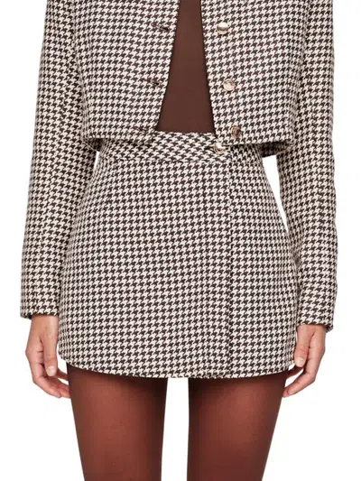 Dl1961 Women's Andi Wrap Miniskirt In Brown