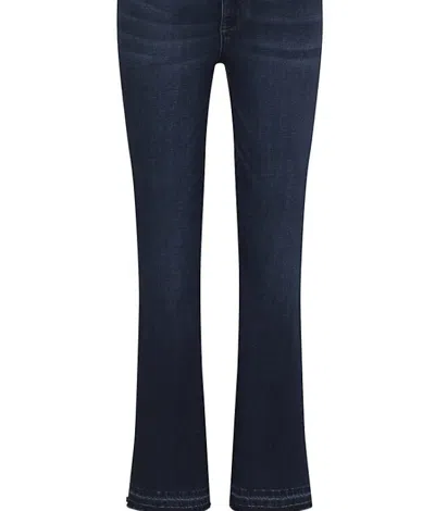 Dl1961 Women Bridget Boot: High Rise Instasculpt Crop Dark Indigo Released Jeans In Blue