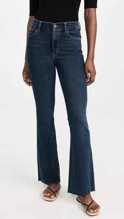 Dl1961 Bridget Bootcut Instasculpt Raw Hem Jeans In Seacliff