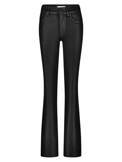Dl1961 Women's Bridget Bootcut High Rise Instasculpt Coated Jeans In Black Coated
