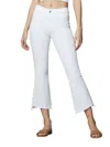 Dl1961 Women's Bridget High-rise Distressed Stretch Crop Bootcut Jeans In White
