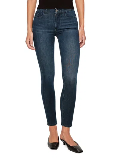 Dl1961 Women's Farrow Skinny High Rise Instasculpt Ankle Jeans In Blue
