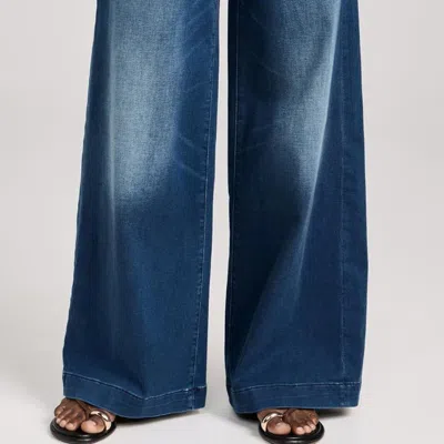Dl1961 Women Hepburn Wide Leg Jeans Stretch Denim Pants In Blue