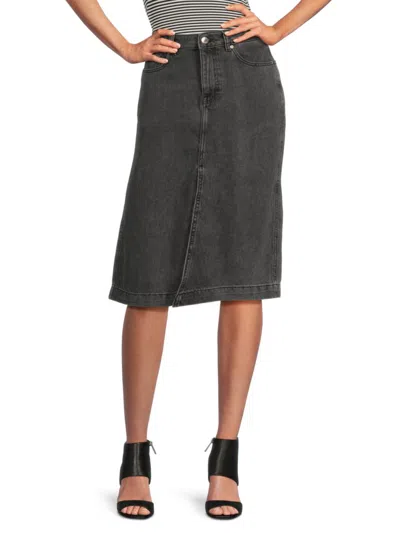 DL1961 WOMEN'S LEXIE DENIM MIDI-SKIRT
